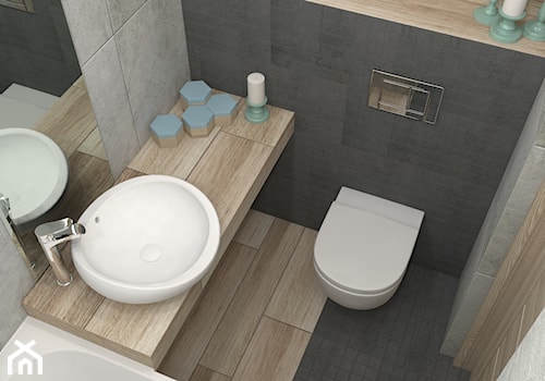 Sposób na małą łazienkę - Mała łazienka, styl skandynawski - zdjęcie od LUDWEE Pracownia Architektury Wnętrz Ewa Jasionowska