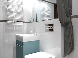 Mała biała - Mała łazienka, styl nowoczesny - zdjęcie od LUDWEE Pracownia Architektury Wnętrz Ewa Jasionowska