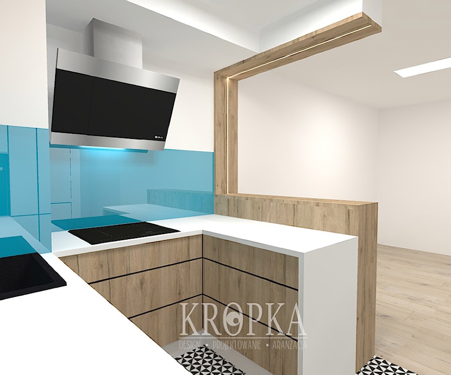 Aneks kuchenny 7,81m2 Oława - Kuchnia, styl nowoczesny - zdjęcie od KROPKA Design