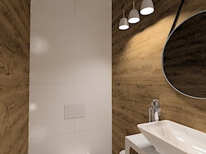 WC 1,52m2 Szczecin - Mała na poddaszu bez okna łazienka, styl skandynawski - zdjęcie od KROPKA Design