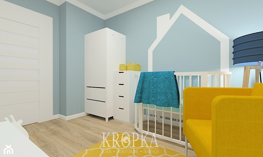 Pokój dziecięcy 8,13m2 Szczecin - Pokój dziecka, styl skandynawski - zdjęcie od KROPKA Design