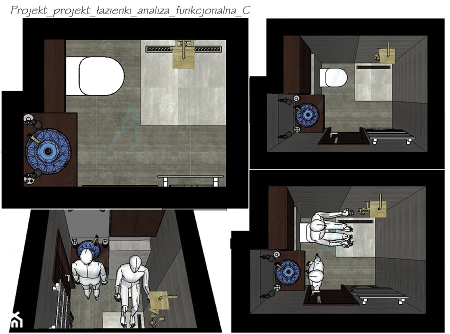 Projekty funkcjonalne - Łazienka - zdjęcie od KROPKA Design