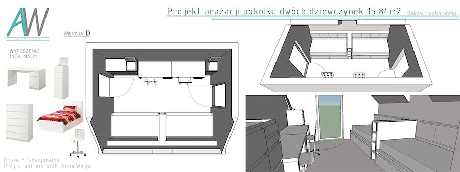 Projekty funkcjonalne - Pokój dziecka, styl skandynawski - zdjęcie od KROPKA Design