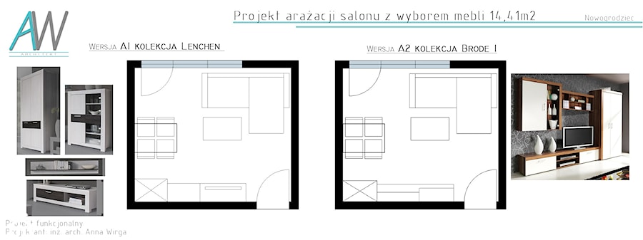 Projekty funkcjonalne - Salon, styl nowoczesny - zdjęcie od KROPKA Design