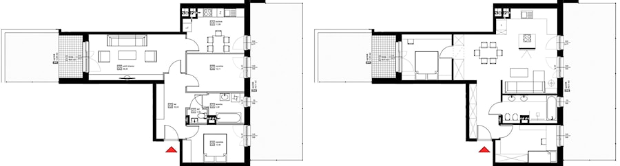 Moje propozycje zmian w projektach domów/ mieszkań - Nowoczesne domy, styl nowoczesny - zdjęcie od KROPKA Design