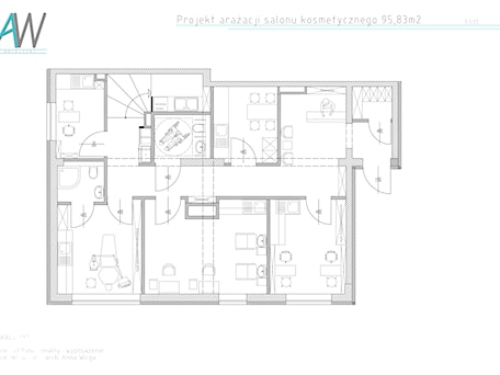 Aranżacje wnętrz - Wnętrza publiczne: Projekt salonu kosmetycznego 95,85m2 Barciński Park Apartamenty Łódź - Wnętrza publiczne - KROPKA Design. Przeglądaj, dodawaj i zapisuj najlepsze zdjęcia, pomysły i inspiracje designerskie. W bazie mamy już prawie milion fotografii!