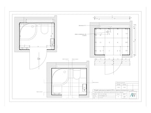 Projekty wykonawcze - Łazienka, styl skandynawski - zdjęcie od KROPKA Design