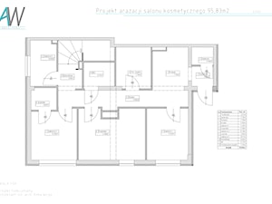 Projekt salonu kosmetycznego 95,85m2 Barciński Park Apartamenty Łódź - Wnętrza publiczne - zdjęcie od KROPKA Design