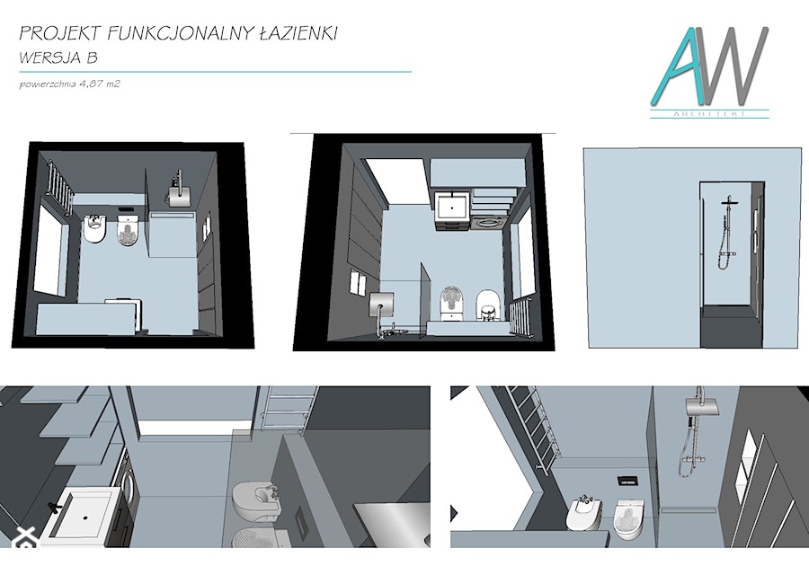 Projekty funkcjonalne - Łazienka - zdjęcie od KROPKA Design