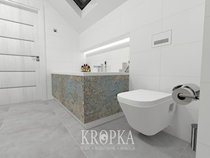 Dom 118m2 Iwiny- łazienka 6,69m2 - Łazienka, styl nowoczesny - zdjęcie od KROPKA Design