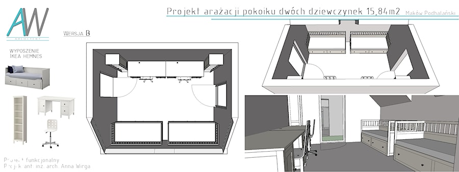Projekty funkcjonalne - Pokój dziecka, styl skandynawski - zdjęcie od KROPKA Design