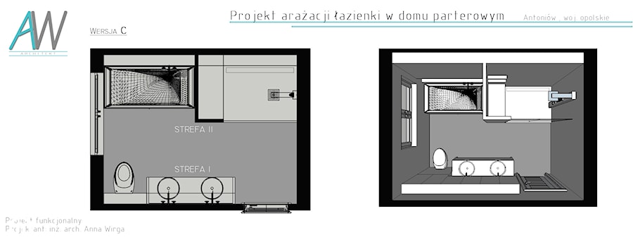 Projekty funkcjonalne - Łazienka - zdjęcie od KROPKA Design