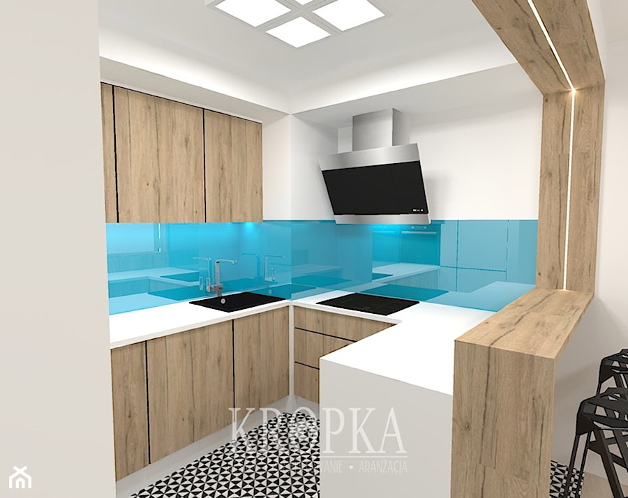 Aneks kuchenny 7,81m2 Oława - Kuchnia, styl nowoczesny - zdjęcie od KROPKA Design