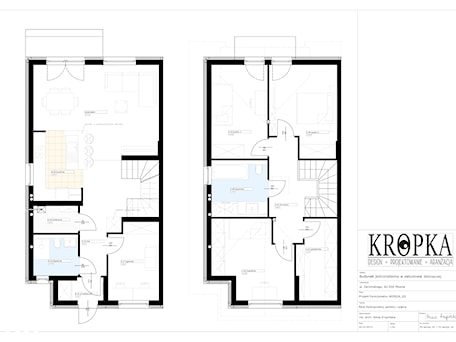 Aranżacje wnętrz - Domy: Projekt funkcjonalny domu 120m2 Mosina - Domy, styl minimalistyczny - KROPKA Design. Przeglądaj, dodawaj i zapisuj najlepsze zdjęcia, pomysły i inspiracje designerskie. W bazie mamy już prawie milion fotografii!