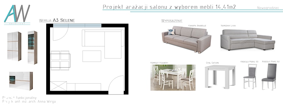 Projekty funkcjonalne - Salon, styl nowoczesny - zdjęcie od KROPKA Design