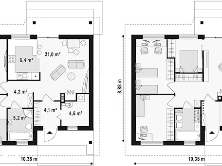 Aranżacje wnętrz - Domy: Projekt Z78 WAE1093 - KROPKA Design. Przeglądaj, dodawaj i zapisuj najlepsze zdjęcia, pomysły i inspiracje designerskie. W bazie mamy już prawie milion fotografii!