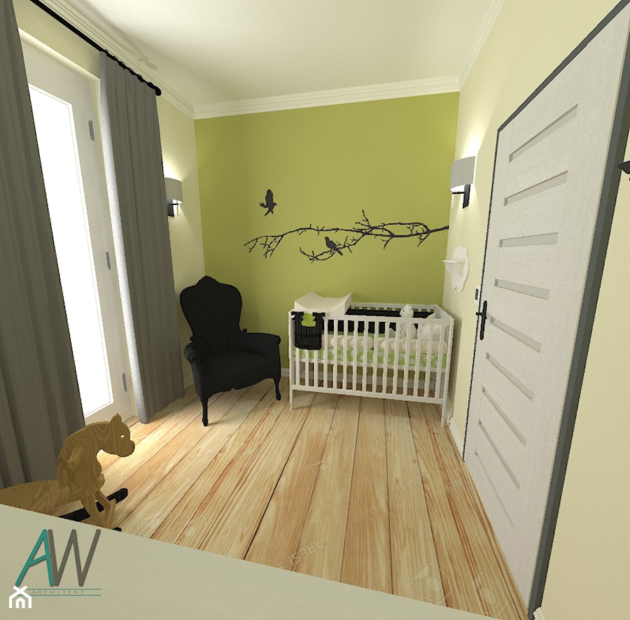 Pokój niemowlaka 7,86m2 Brzeg - Pokój dziecka, styl skandynawski - zdjęcie od KROPKA Design