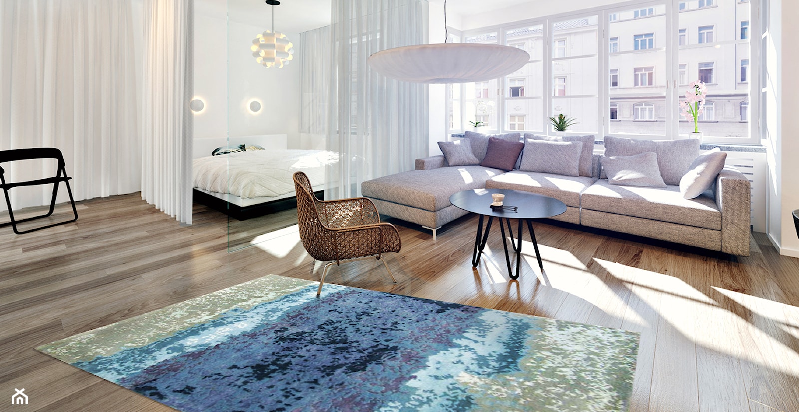 YELLOW HOME CROCOKED SEABLUE - zdjęcie od Carpet For You - Homebook