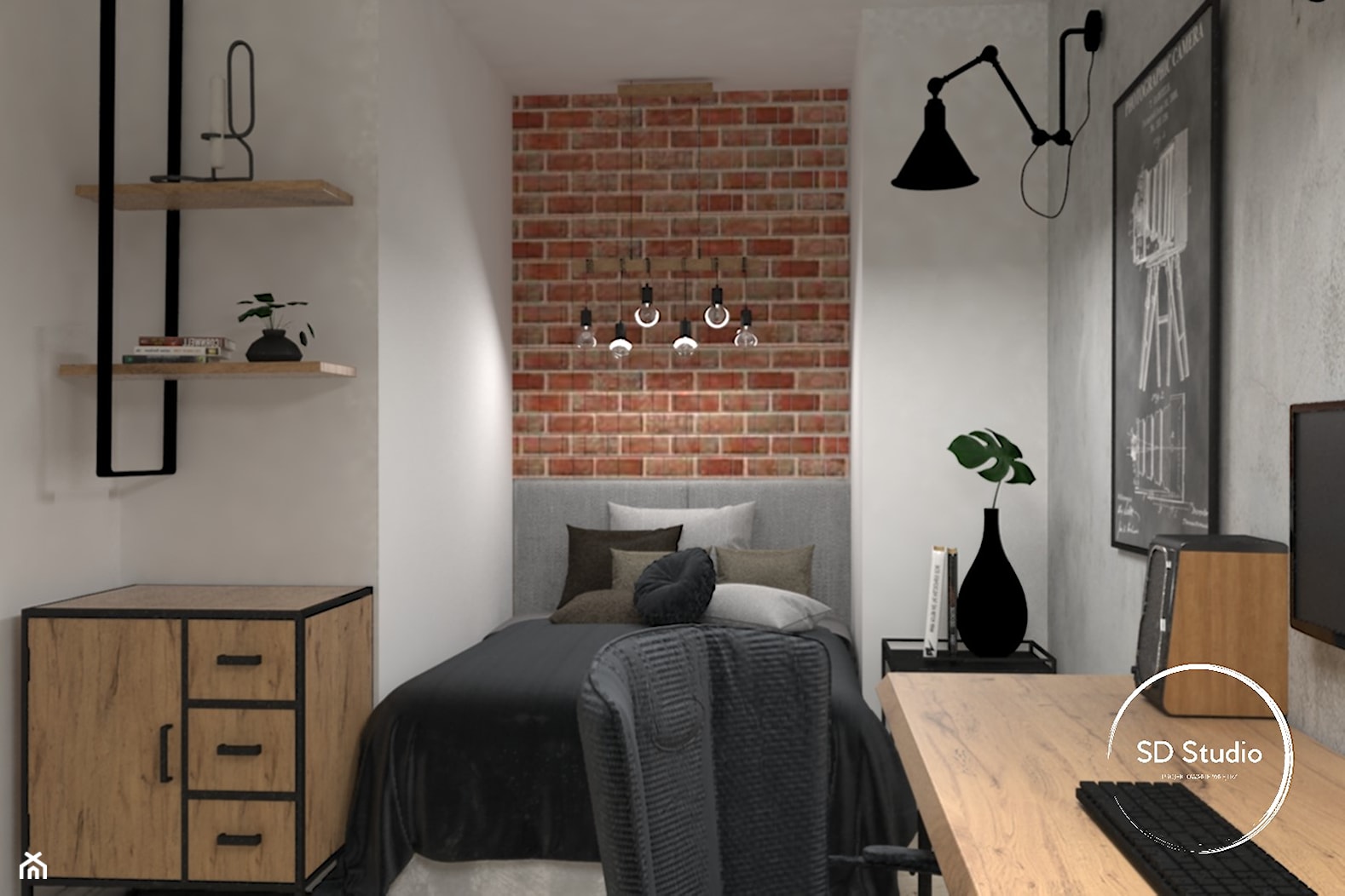 Kawalerka w stylu loft - zdjęcie od SD Studio Projektowanie wnętrz - Homebook