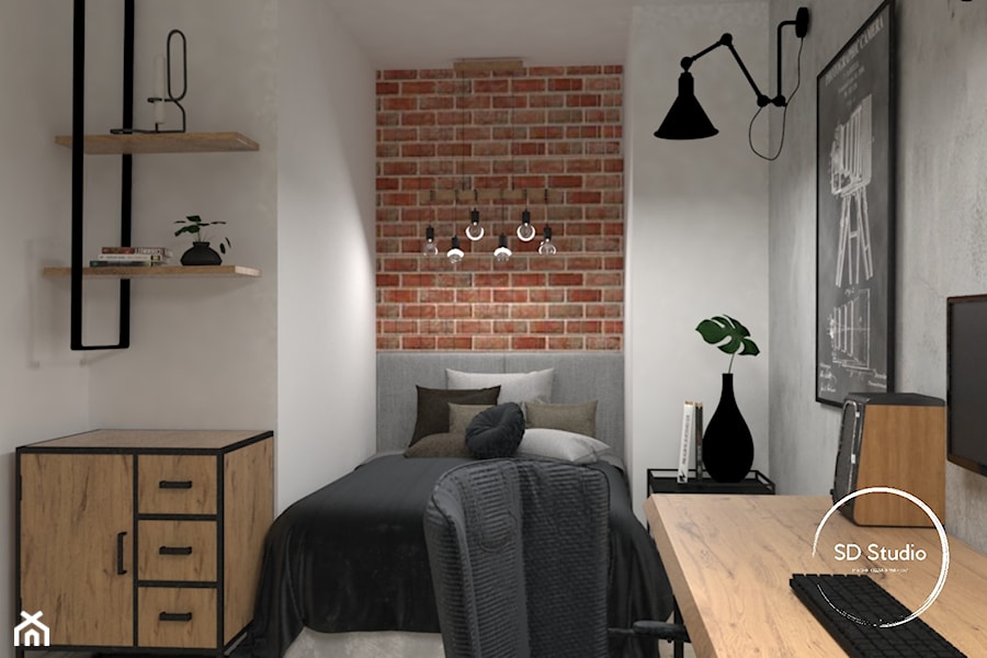 Kawalerka w stylu loft - zdjęcie od SD Studio Projektowanie wnętrz