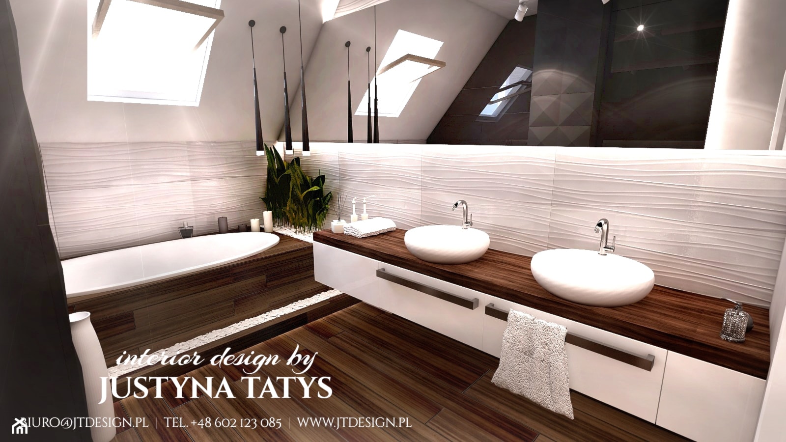 Łazienka z kamieniami - zdjęcie od JT DESIGN Justyna Tatys - Homebook