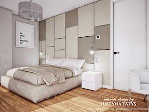 sypialnia z garderobą - zdjęcie od JT DESIGN Justyna Tatys