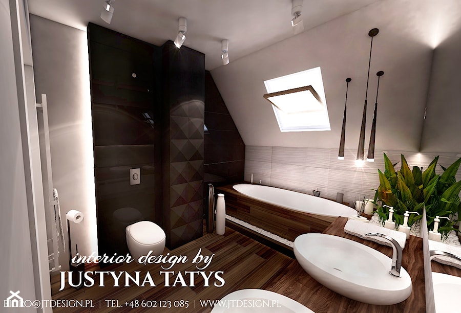 Łazienka z kamieniami - zdjęcie od JT DESIGN Justyna Tatys