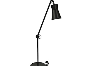 Stojąca wysoka lampa z czarnego metalu - zdjęcie od Indigo Decor
