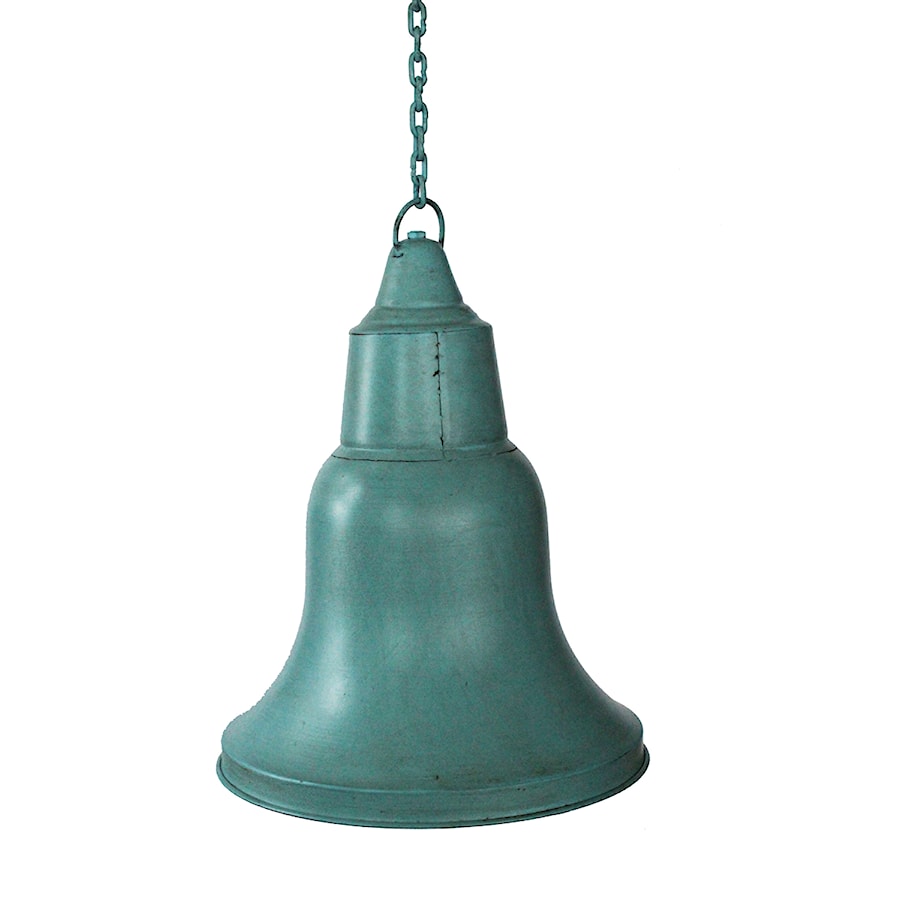 Lampa dzwon w postarzanym miętowym odcieniu - zdjęcie od Indigo Decor