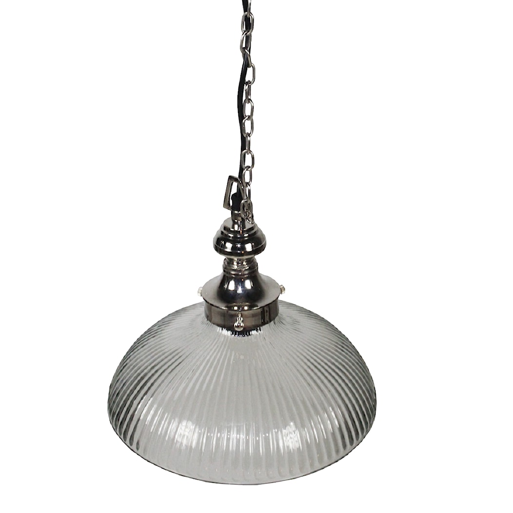 Lampa ze szklanym kloszem i metalowym łańcuchem - zdjęcie od Indigo Decor - Homebook