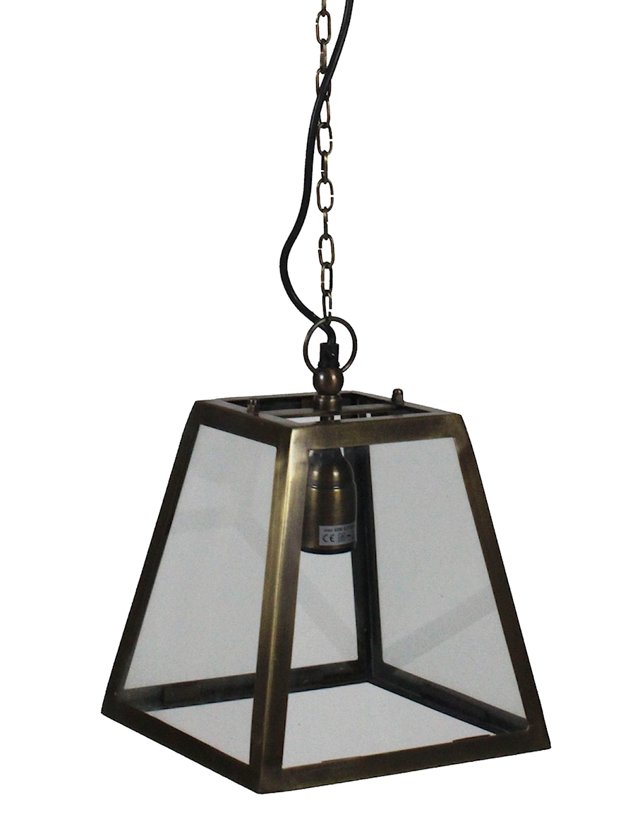 Lampa latarenka z metalowch przydymionych płaskowników - zdjęcie od Indigo Decor
