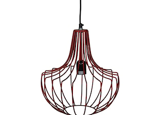 Lampa druciana w kolorze czerwonym w stylu industrialnym - zdjęcie od Indigo Decor