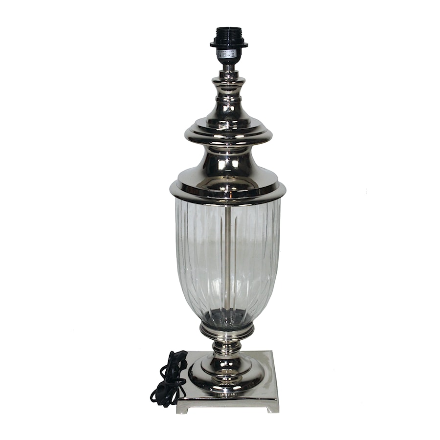 Lampa w stylu kolonialnym, szkło łączone z chromowanym metalem - zdjęcie od Indigo Decor