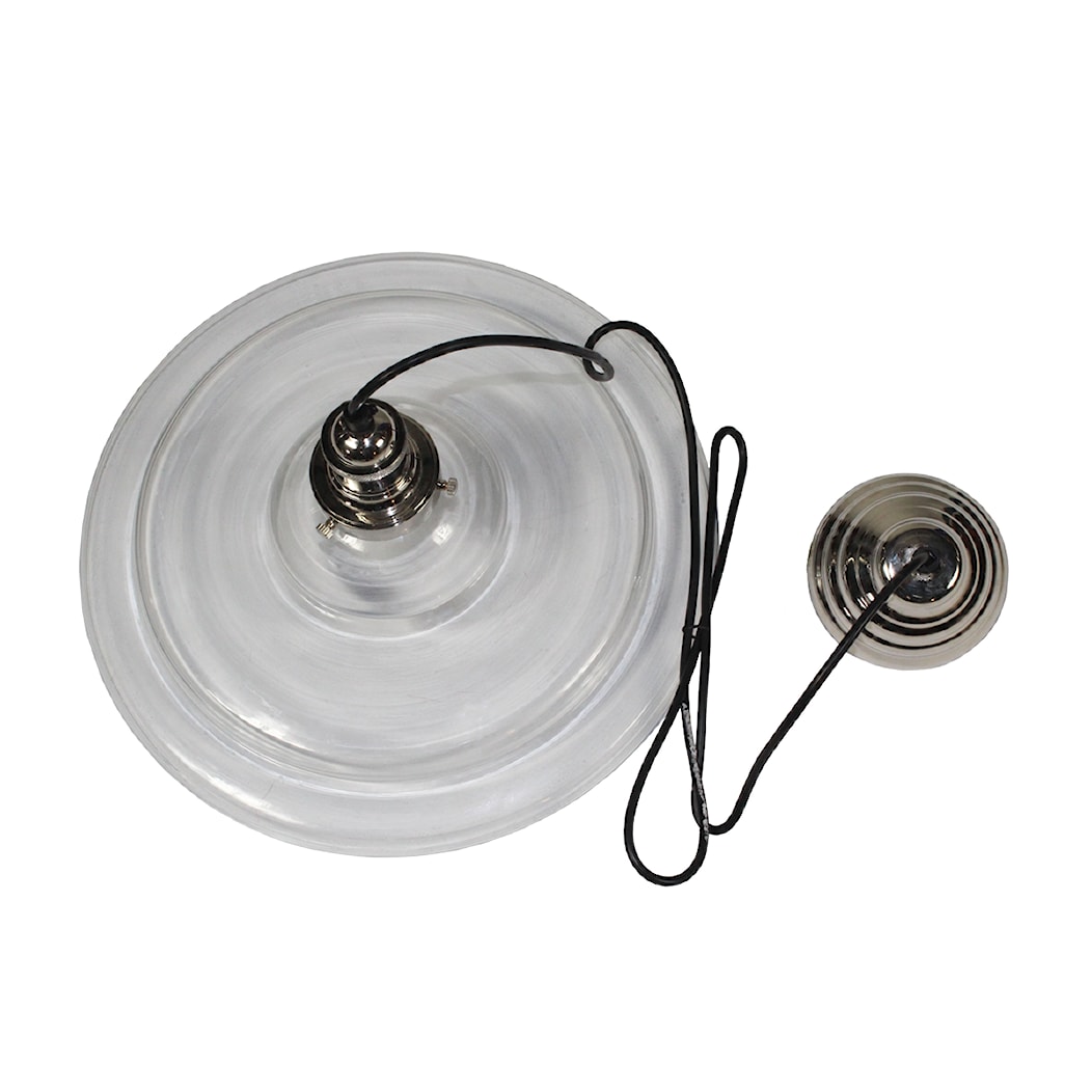 Lampa sufitowa ze szklanym kloszem i metalowuymi dodatkami - zdjęcie od Indigo Decor - Homebook