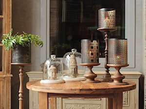 Lampiony – modny dodatek każdego wnętrza - Mała beżowa jadalnia, styl tradycyjny - zdjęcie od Indigo Decor