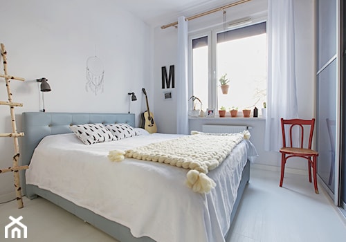 MIESZKANIE PEŁNE BIELI - Średnia biała sypialnia - zdjęcie od Piotr Motrenko