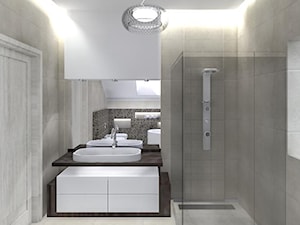 Łazienka na poddaszu - zdjęcie od Granat Studio