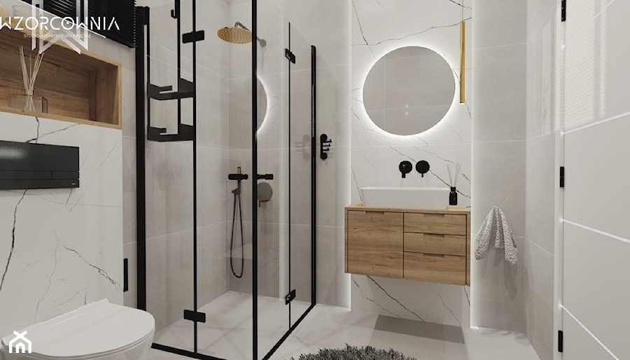 Marmurowa łazienka - zdjęcie od Wzorcownia Studio Architektury Wnętrz