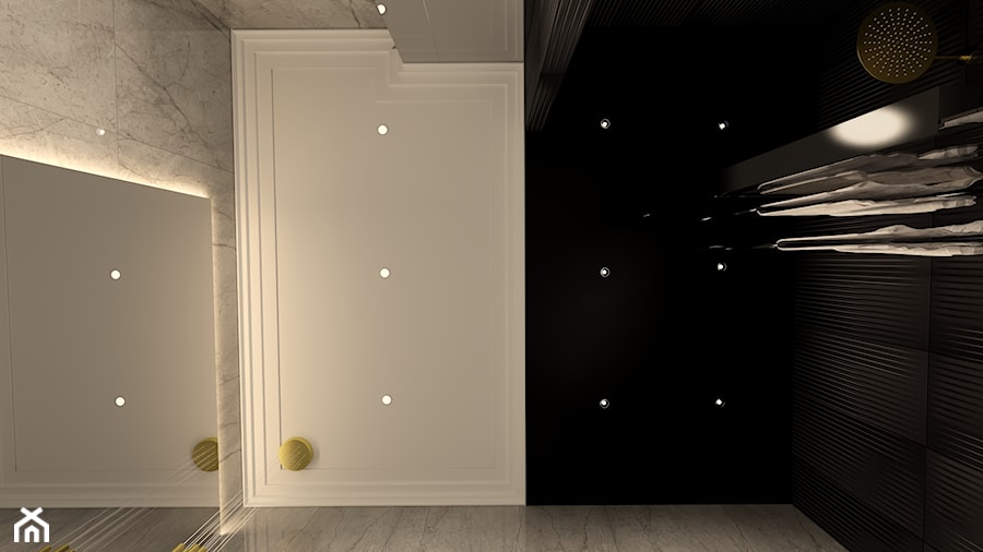 Czarno-biała łazienka - zdjęcie od Wzorcownia Studio Architektury Wnętrz