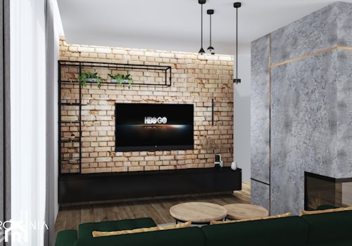 Salon w czerni - zdjęcie od Wzorcownia Studio Architektury Wnętrz