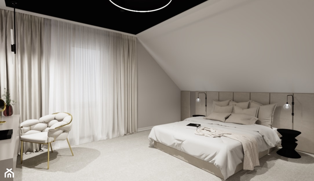 Jasna sypialnia - zdjęcie od Wzorcownia Studio Architektury Wnętrz - Homebook