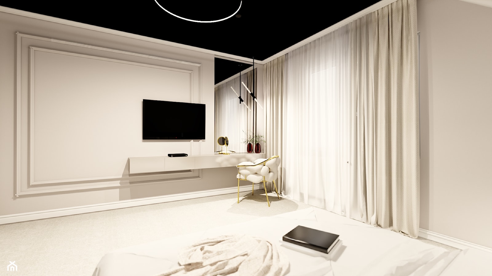 Jasna sypialnia - zdjęcie od Wzorcownia Studio Architektury Wnętrz - Homebook