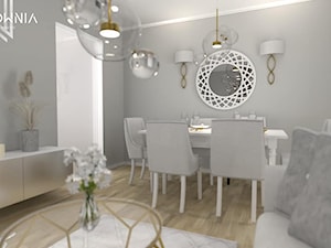 salon z jadalnią w stylu classic - zdjęcie od Wzorcownia Studio Architektury Wnętrz