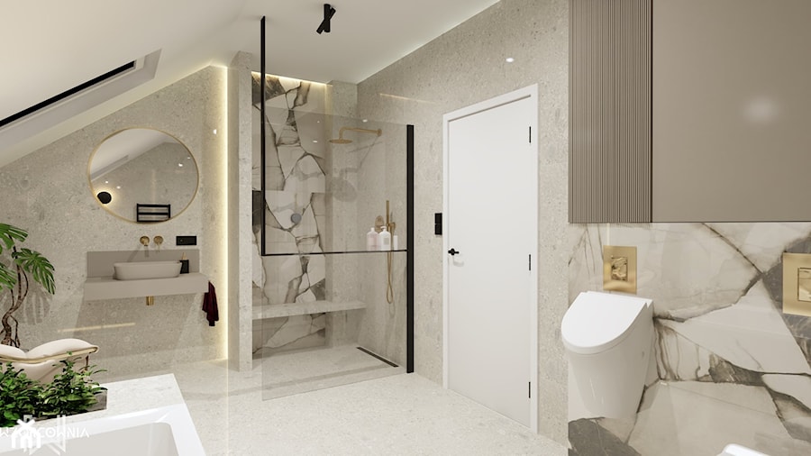 Elegancka i nowoczesna łazienka - zdjęcie od Wzorcownia Studio Architektury Wnętrz