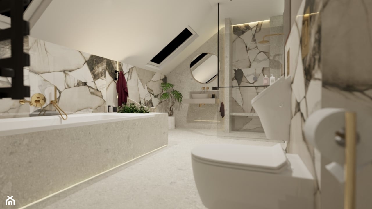 Elegancka i nowoczesna łazienka - zdjęcie od Wzorcownia Studio Architektury Wnętrz - Homebook