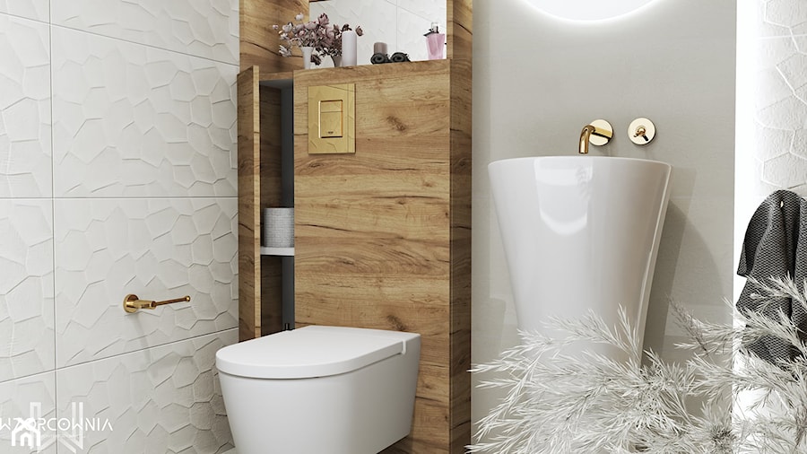 WC w drewnie - zdjęcie od Wzorcownia Studio Architektury Wnętrz