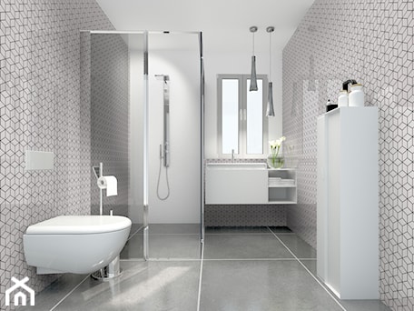 Aranżacje wnętrz - Łazienka: Mozaiki w łazience - Średnia łazienka z oknem, styl nowoczesny - Raw Decor. Przeglądaj, dodawaj i zapisuj najlepsze zdjęcia, pomysły i inspiracje designerskie. W bazie mamy już prawie milion fotografii!