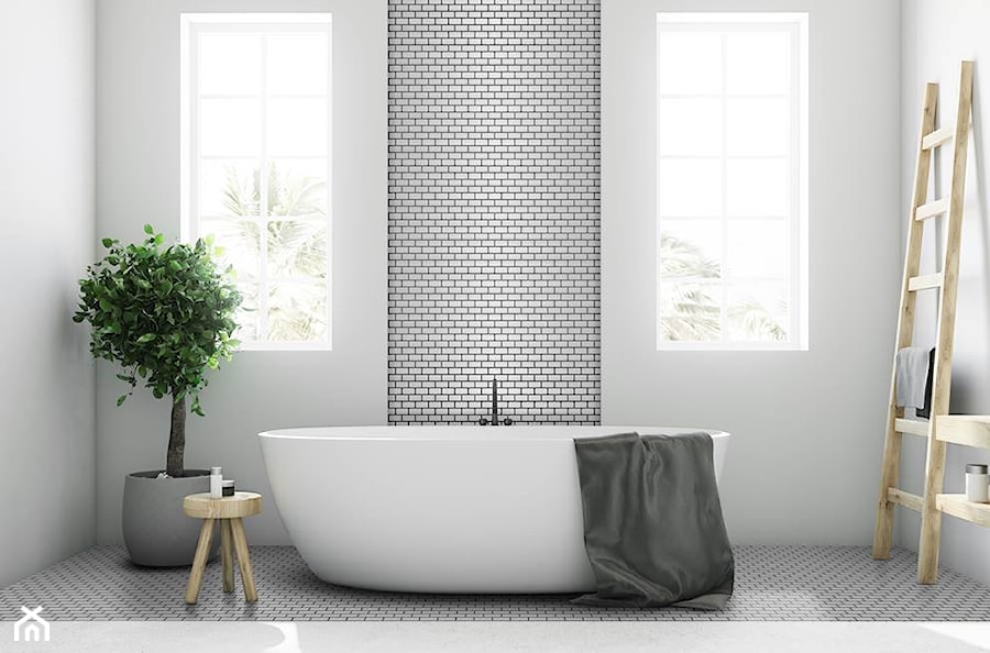 Mozaiki w łazience - Łazienka, styl skandynawski - zdjęcie od Raw Decor