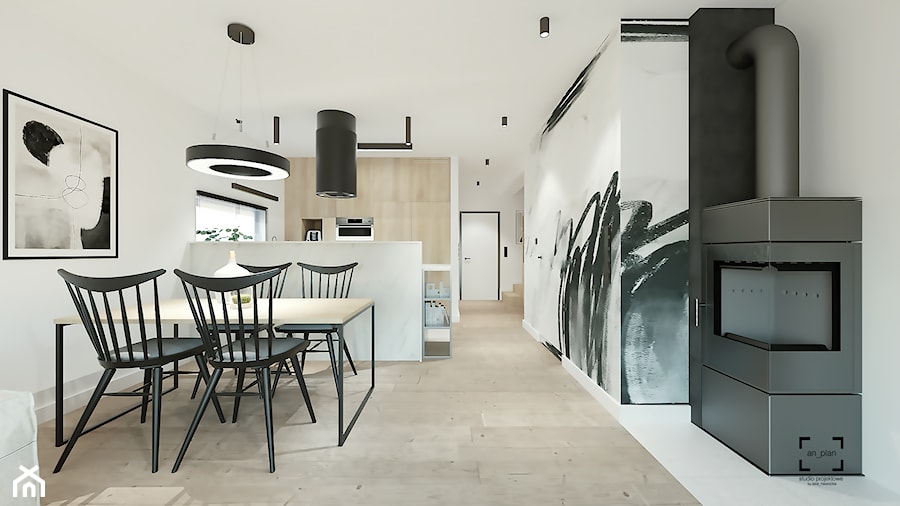 Salon z kuchnią - zdjęcie od an_plan Studio Projektowe