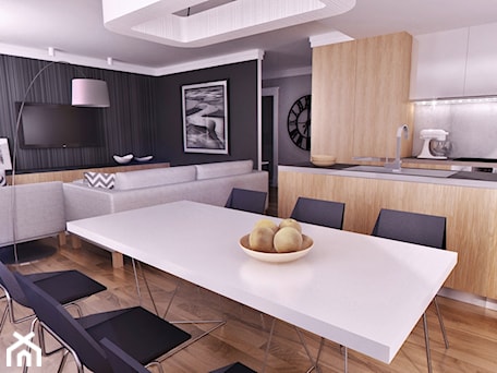 Aranżacje wnętrz - Jadalnia: APARTAMENT POKAZOWY - Jadalnia, styl nowoczesny - Just Interiors. Przeglądaj, dodawaj i zapisuj najlepsze zdjęcia, pomysły i inspiracje designerskie. W bazie mamy już prawie milion fotografii!